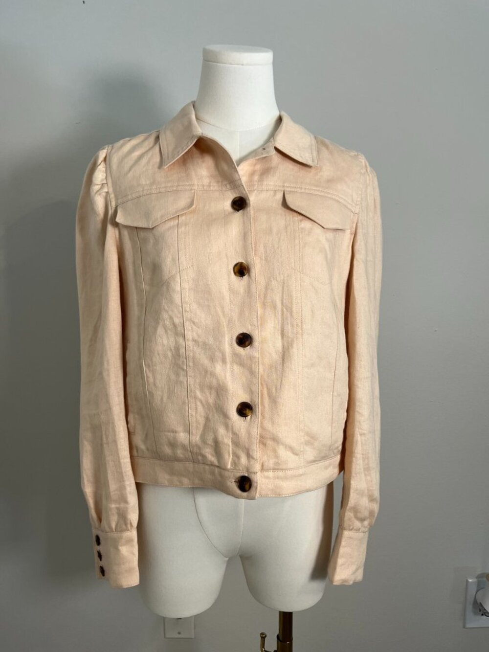 100% Linen Jacket - light pink